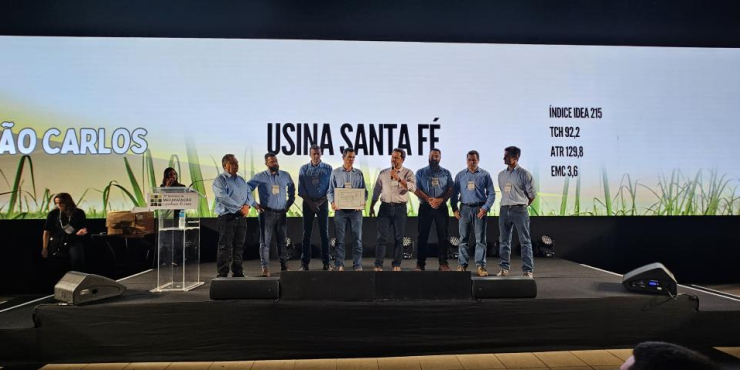 Usina Santa Fé é campeã em produtividade agrícola. 